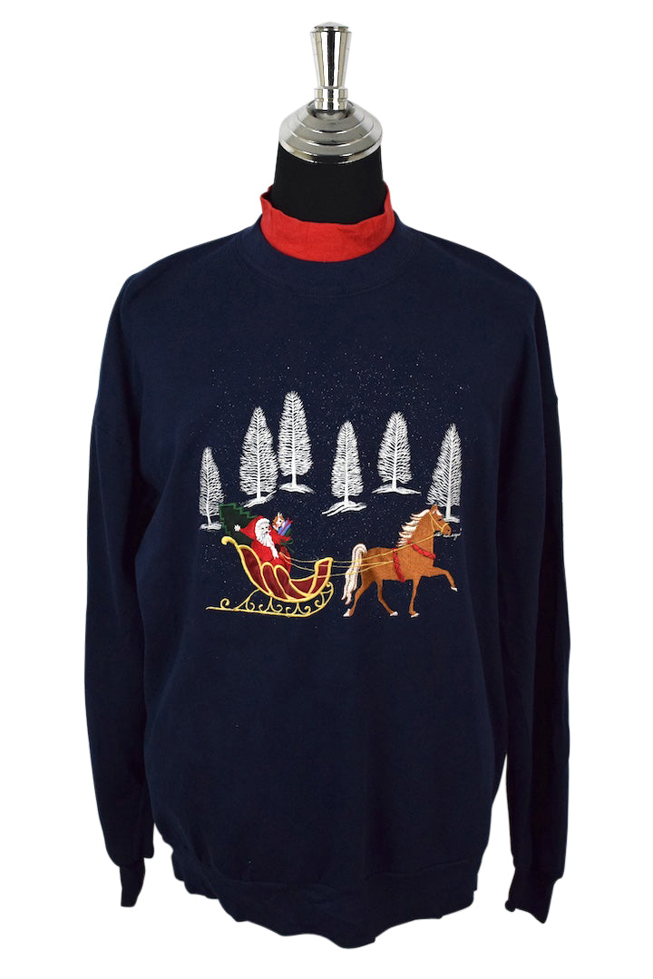 80s/90s Santa And His Horse Sweatshirt