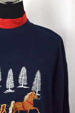 Load image into Gallery viewer, 80s/90s Santa And His Horse Sweatshirt