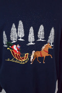 80s/90s Santa And His Horse Sweatshirt