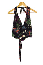 Load image into Gallery viewer, Reworked Floral Print Tie Up Top