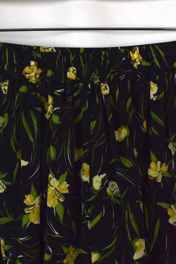 Reworked Floral Print Skirt