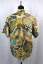 Load image into Gallery viewer, Abstract Print Silk Shirt