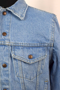 PLain Pockets Brand Denim Jacket