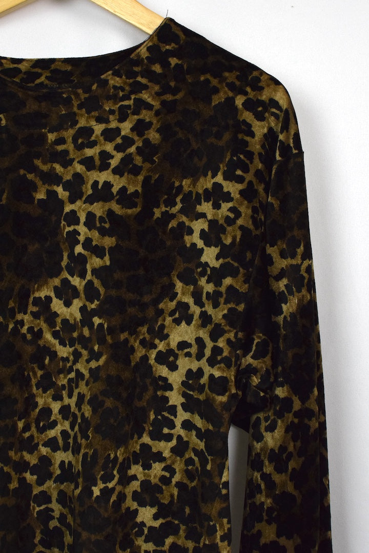 Leopard Print Velvet Top