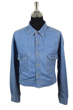 Load image into Gallery viewer, Reworked Crop Basic Editions Brand Denim Top