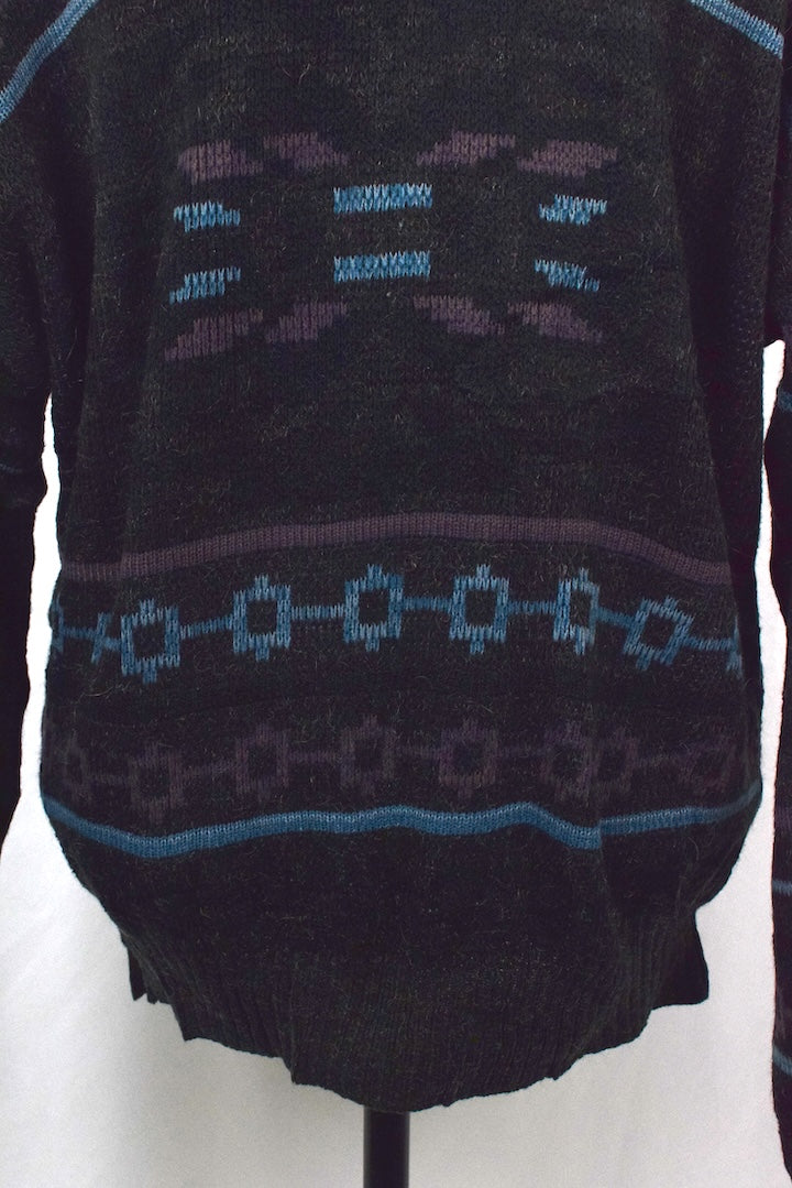 80s/90s Black Knitted Jumper