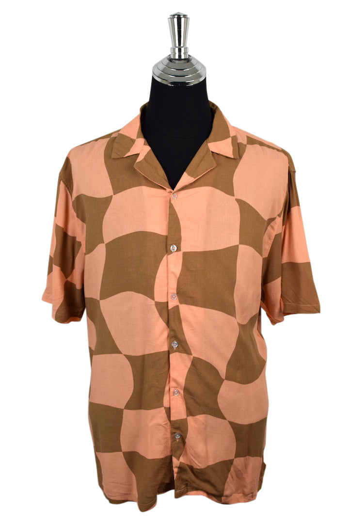 Peach and Brown Party Shirt