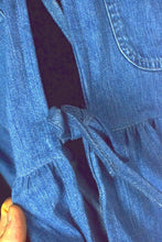 Load image into Gallery viewer, Denim Tie Up Top