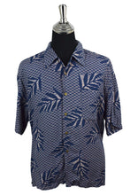 Load image into Gallery viewer, Blue Leaf Print Hawaiian Shirt
