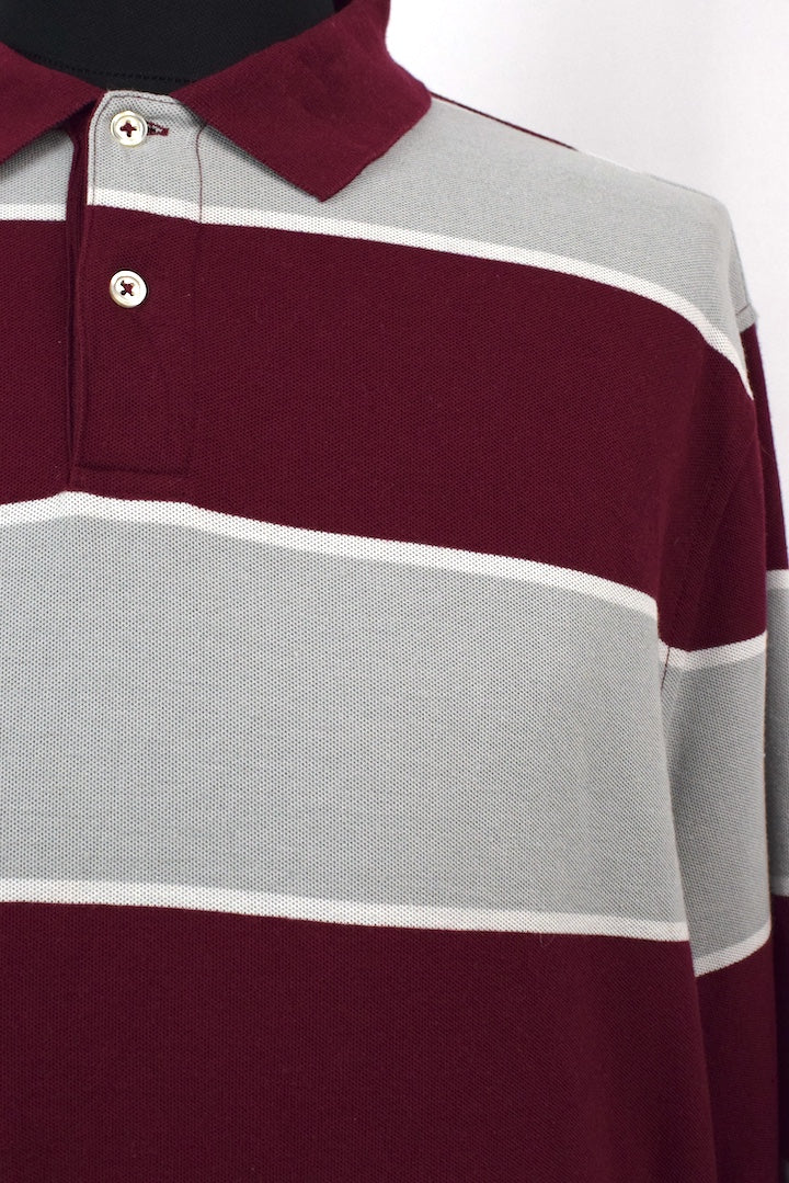 Striped Long sleeve Polo Shirt