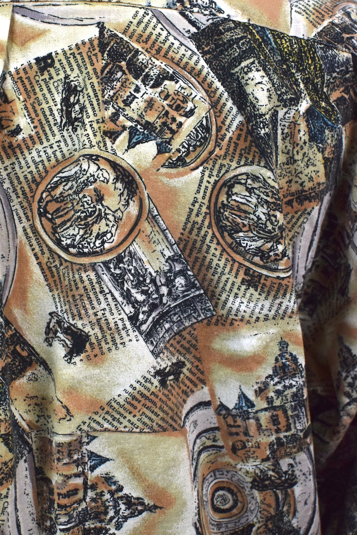 Abstract Castle Print Shirt