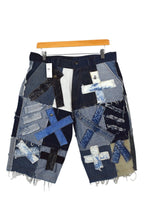 Load image into Gallery viewer, Reworked Denim Patchwork Shorts