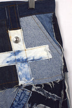 Load image into Gallery viewer, Reworked Denim Patchwork Shorts
