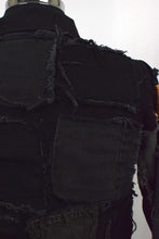 Load image into Gallery viewer, Reworked Patchwork Cropped Denim Jacket