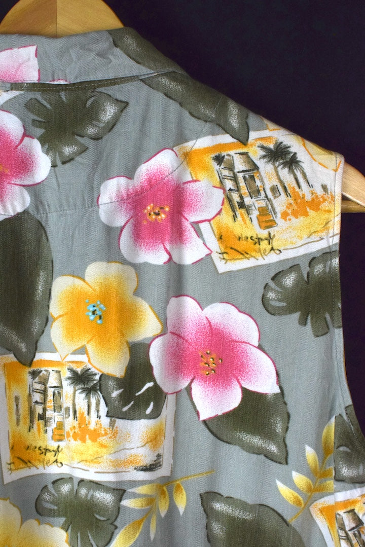 Floral Print Tie Up Top