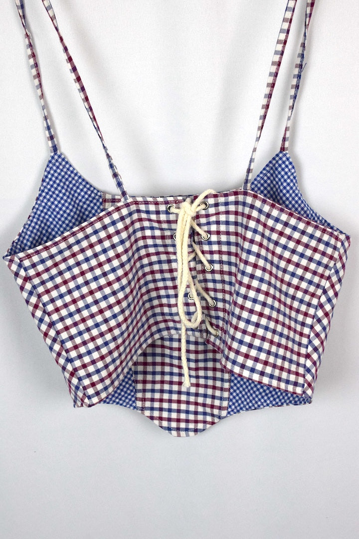 Reworked Ralph Lauren Brand Corset Style Top