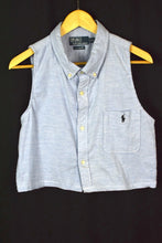 Load image into Gallery viewer, Reworked Cropped Sleeveless Ralph Lauren Brand Top