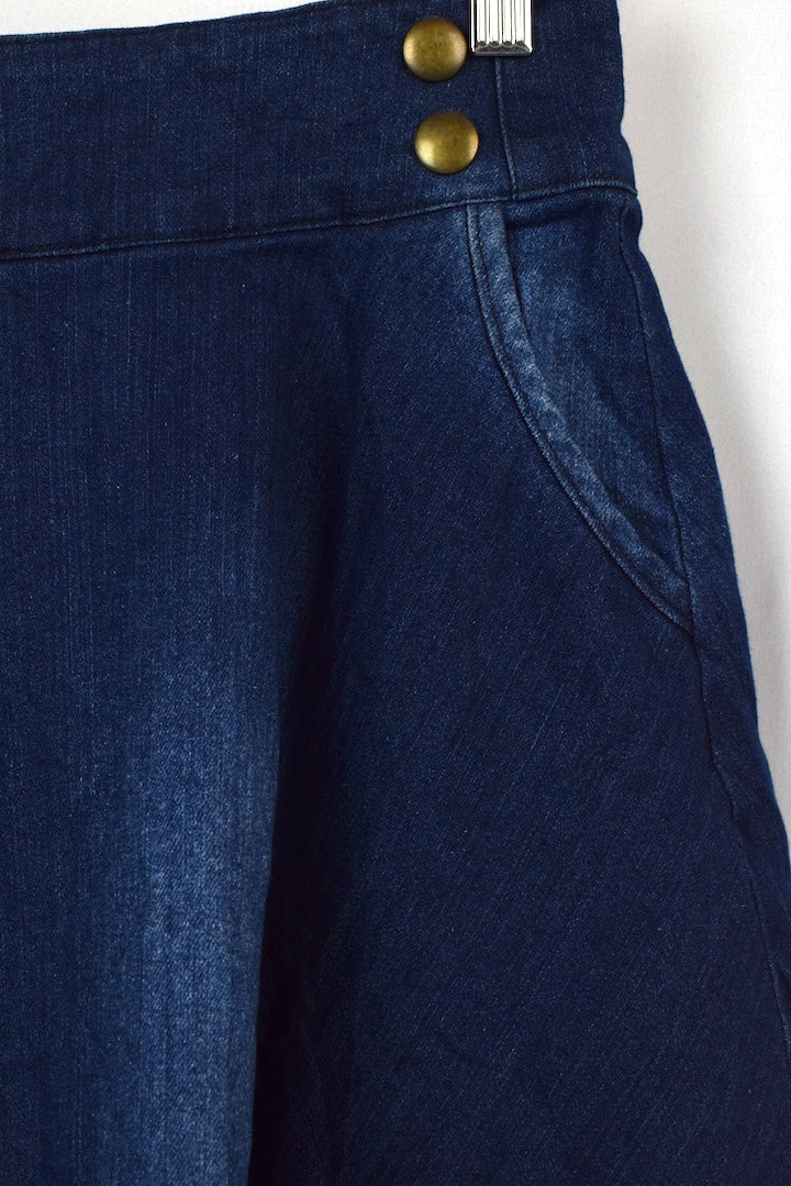 Reworked Denim Mini Skirt
