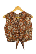 Load image into Gallery viewer, Reworked Floral Print Tie-Up Blouse