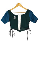 Load image into Gallery viewer, Reworked Adidas Brand Crop Top