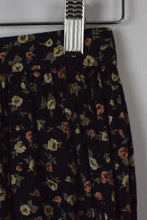 Load image into Gallery viewer, Reworked Black Floral Skirt