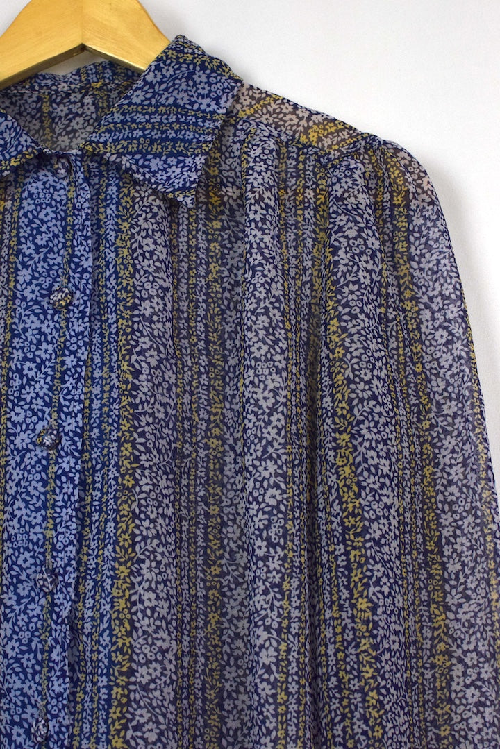 Reworked Floral Print Blouse