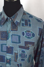 Load image into Gallery viewer, Blue Abstract Print Shirt