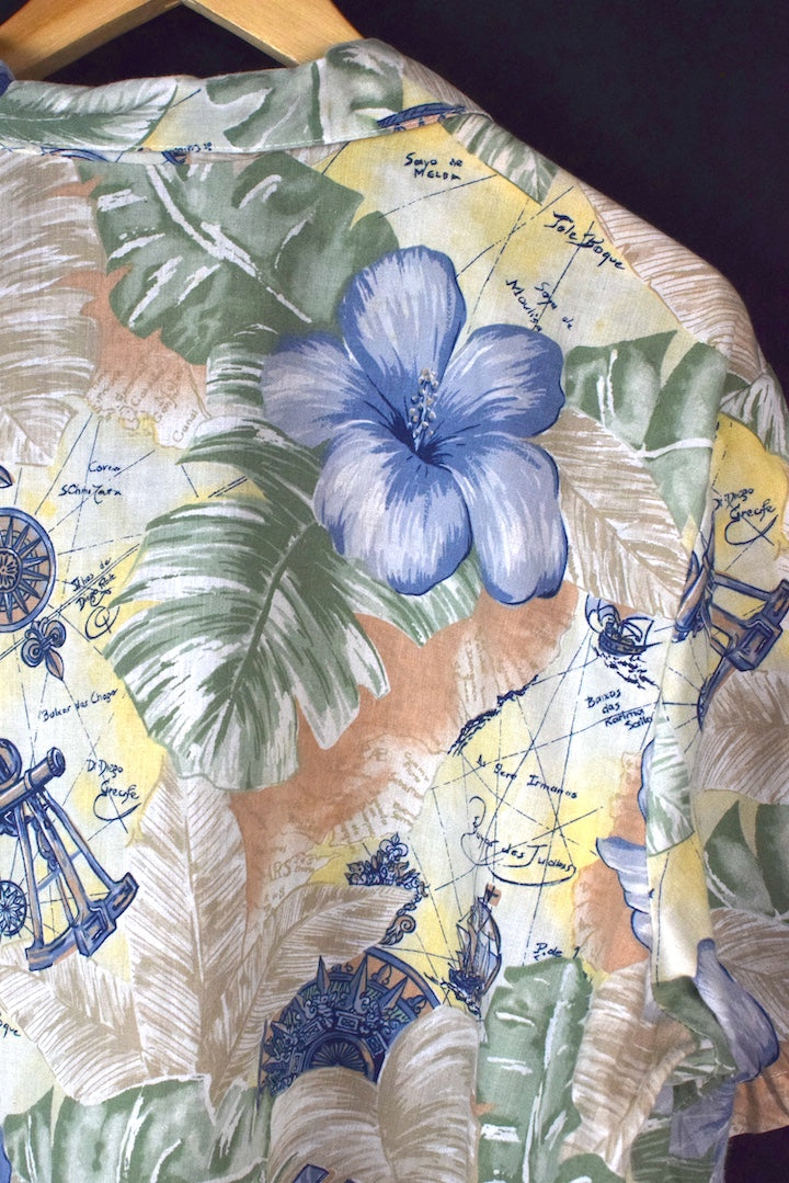 Floral Nautical Print Top
