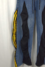 Load image into Gallery viewer, Reworked Adidas Brand Zip Up Track Jeans