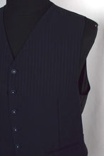 Load image into Gallery viewer, Navy Pin Stripe Waistcoat