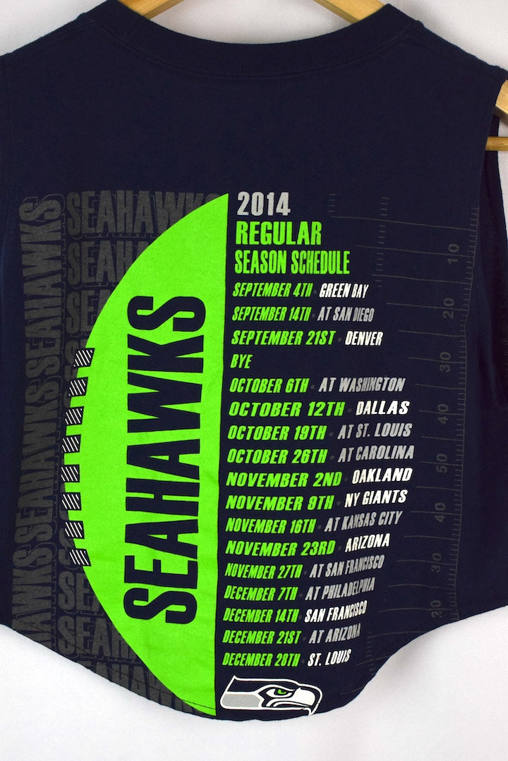 2014 Reworked Seattle Seahawks Crop T-shirt