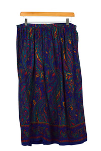 80s/90s Paisley Print Skirt