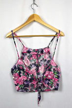 Load image into Gallery viewer, Reworked Floral Print Tie-up Top