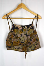 Load image into Gallery viewer, Reworked Black Tie Up Top