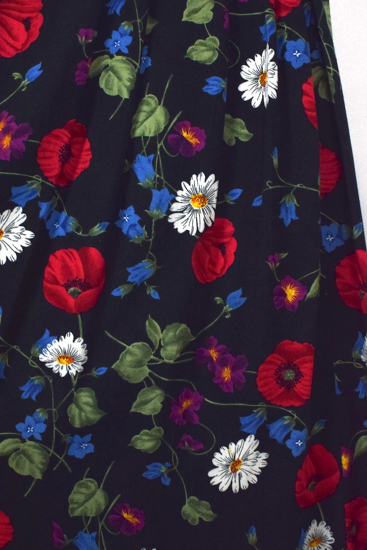 90s Sag Harbor Brand Floral Prink Skirt