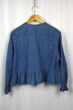 Load image into Gallery viewer, Reworked Tie Up Denim Top