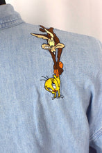 Load image into Gallery viewer, 1998 Looney Tunes Denim Shirt