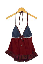 Load image into Gallery viewer, Reworked Halterneck Babtydoll Top