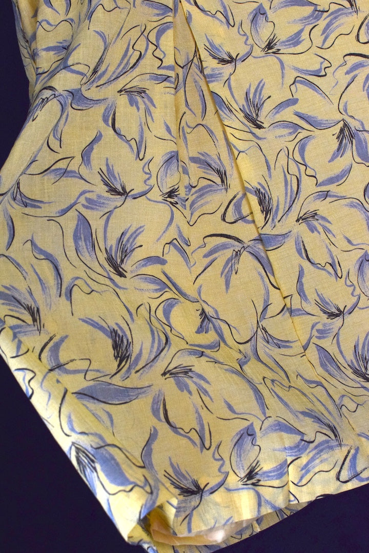 Reworked Abstract Floral Print Skirt