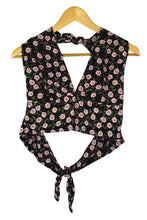 Load image into Gallery viewer, Reworked Floral Print Tie Up Top