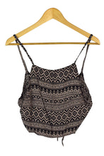 Load image into Gallery viewer, Reworked Abstract Print Tie Up Top