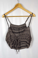 Load image into Gallery viewer, Reworked Abstract Print Tie Up Top