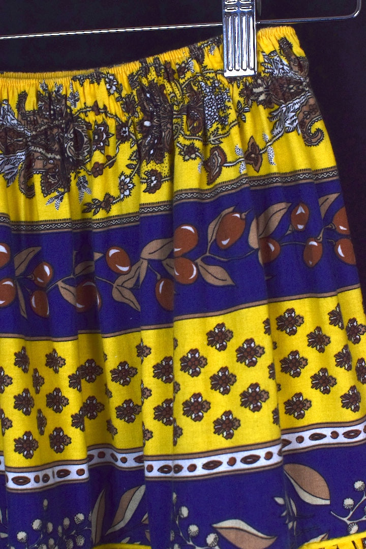Reworked Leaf Print Skirt