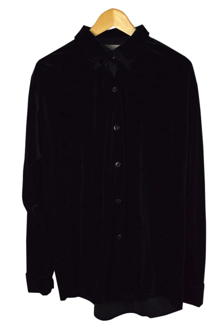 Deadstock Black Velvet Shirt