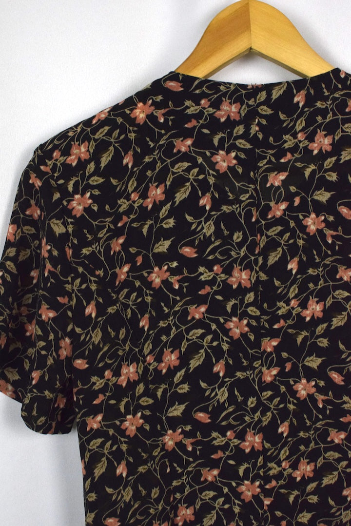 80s/90s Floral Print Dress