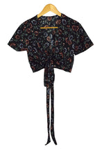 Load image into Gallery viewer, Reworked Floral Print Tie Up Top