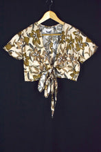 Load image into Gallery viewer, Reworked Floral Print Tie Up Top