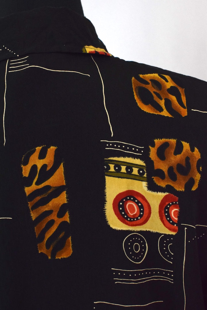 Abstract Print Spray Jacket