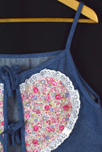 Load image into Gallery viewer, Reworked Denim Crop Top
