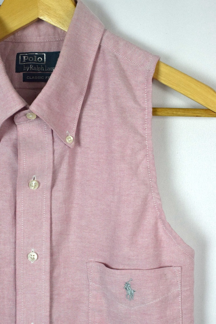 Reworked Ralph Lauren Brand Crop Blouse